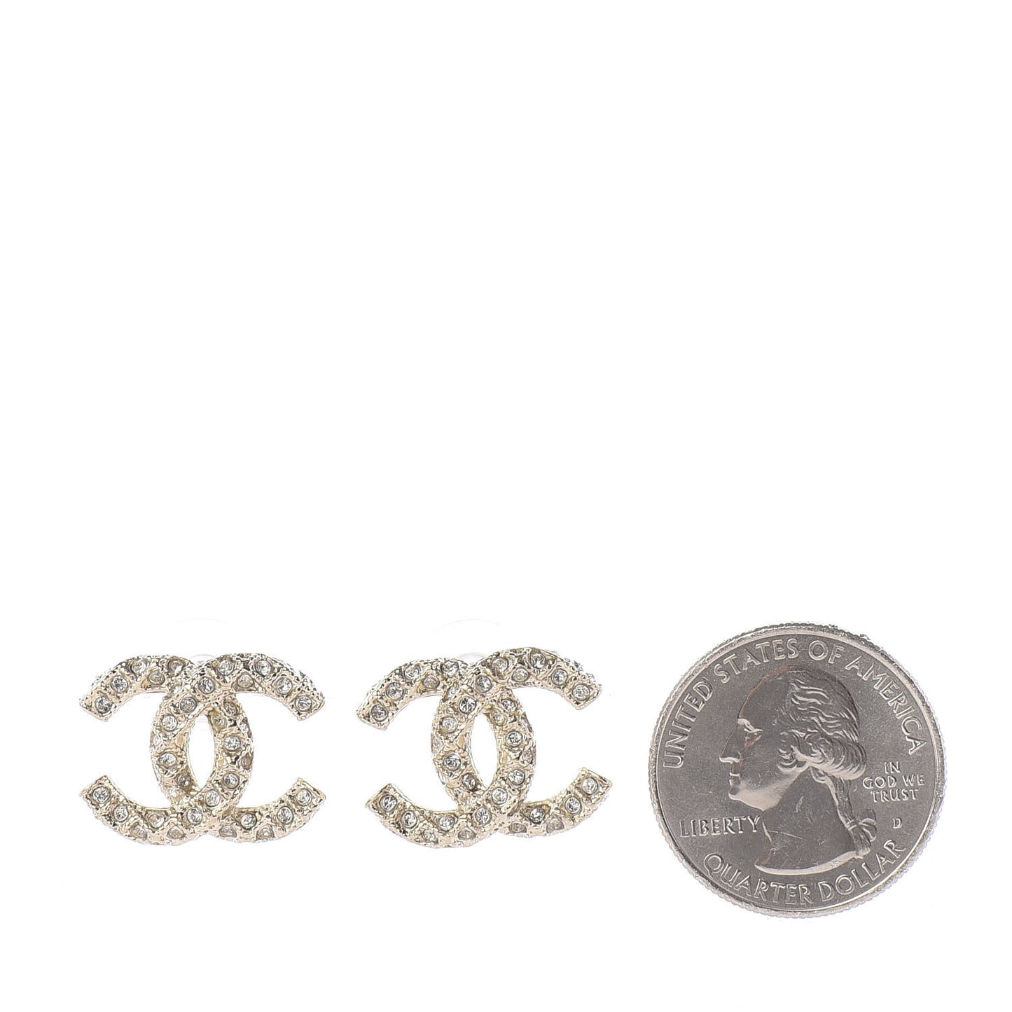 Crystal CC Earrings Gold