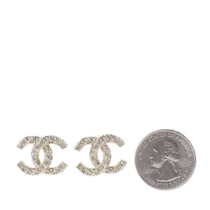 Chanel Crystal CC Earrings Gold 2 of 5