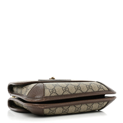 Gucci GG Supreme Monogram Web Small Neo Vintage Double Flap Messenger Bag Beige New Acero 4 of 21
