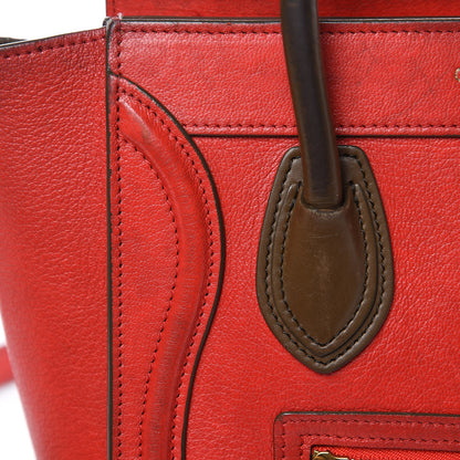Celine Goatskin Nano Tri-Color Luggage Red 11 of 17