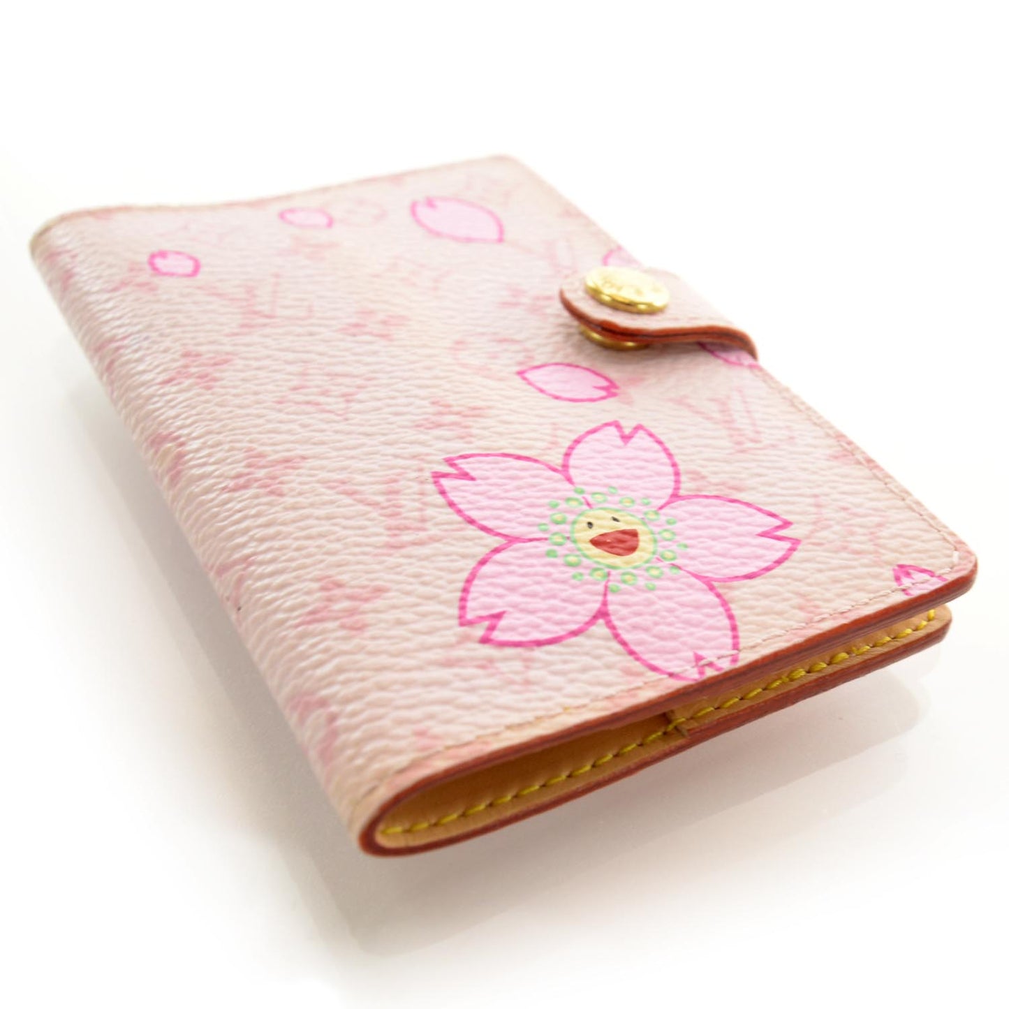 Monogram Cherry Blossom Carnet de Bal Mini Agenda Cover Pink