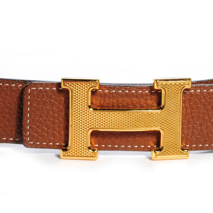 Hermes Box Togo Reversible Guilloche 32mm Gold H Belt Black 95 4 of 4