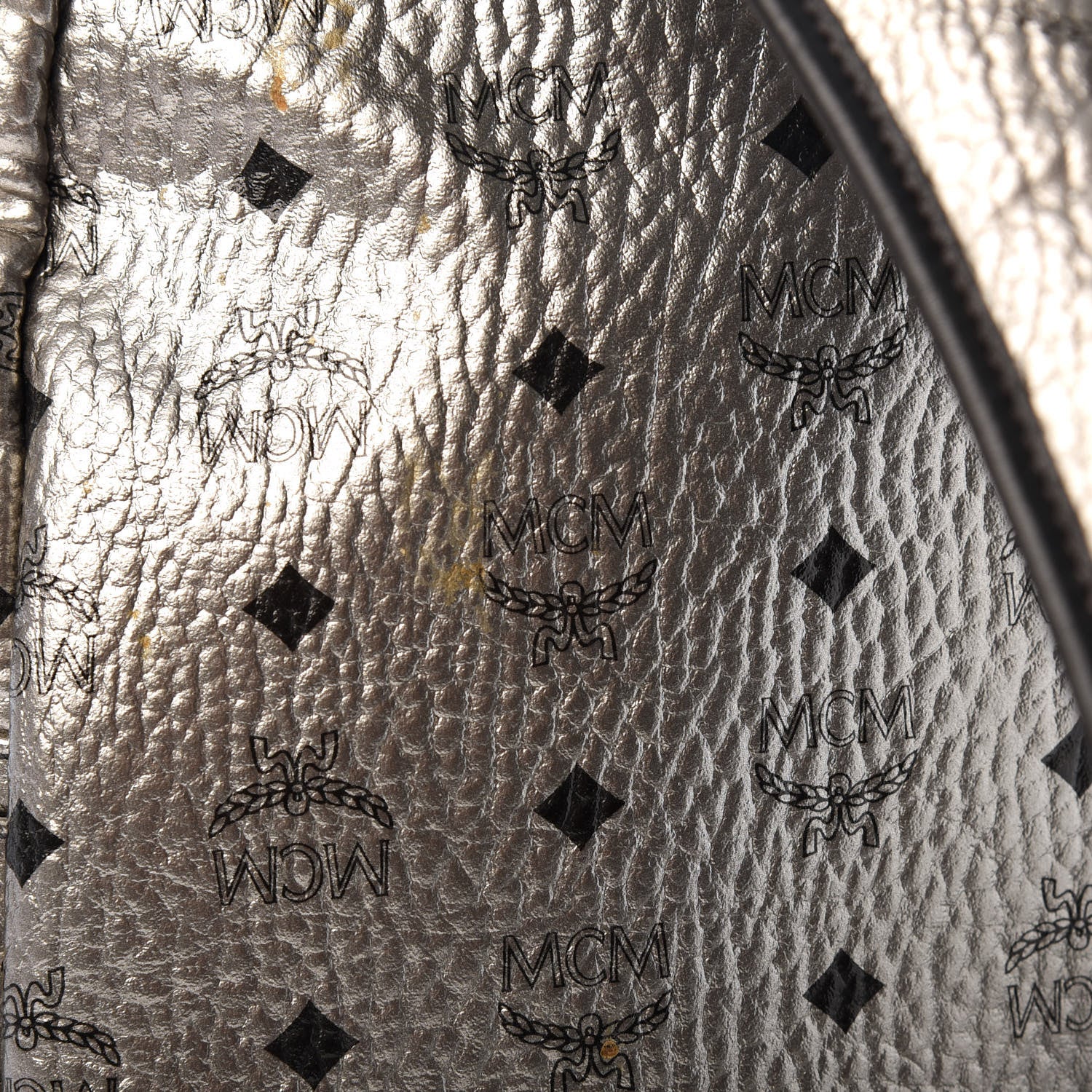 MCM Metallic Visetos Studded Small Stark M Backpack Silver 9 of 11