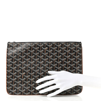 Goyard Goyardine Senat Pochette MM Black Gold 2 of 7