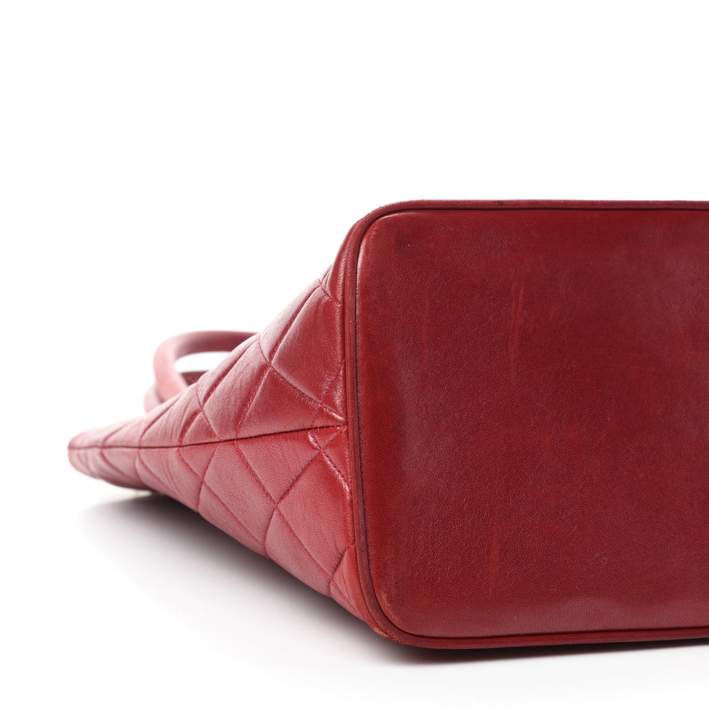 Lambskin Quilted Medallion Tote Red