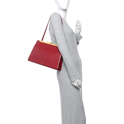 Celine Patina Box Calfskin Medium Clasp Bag Scarlet 3 of 19