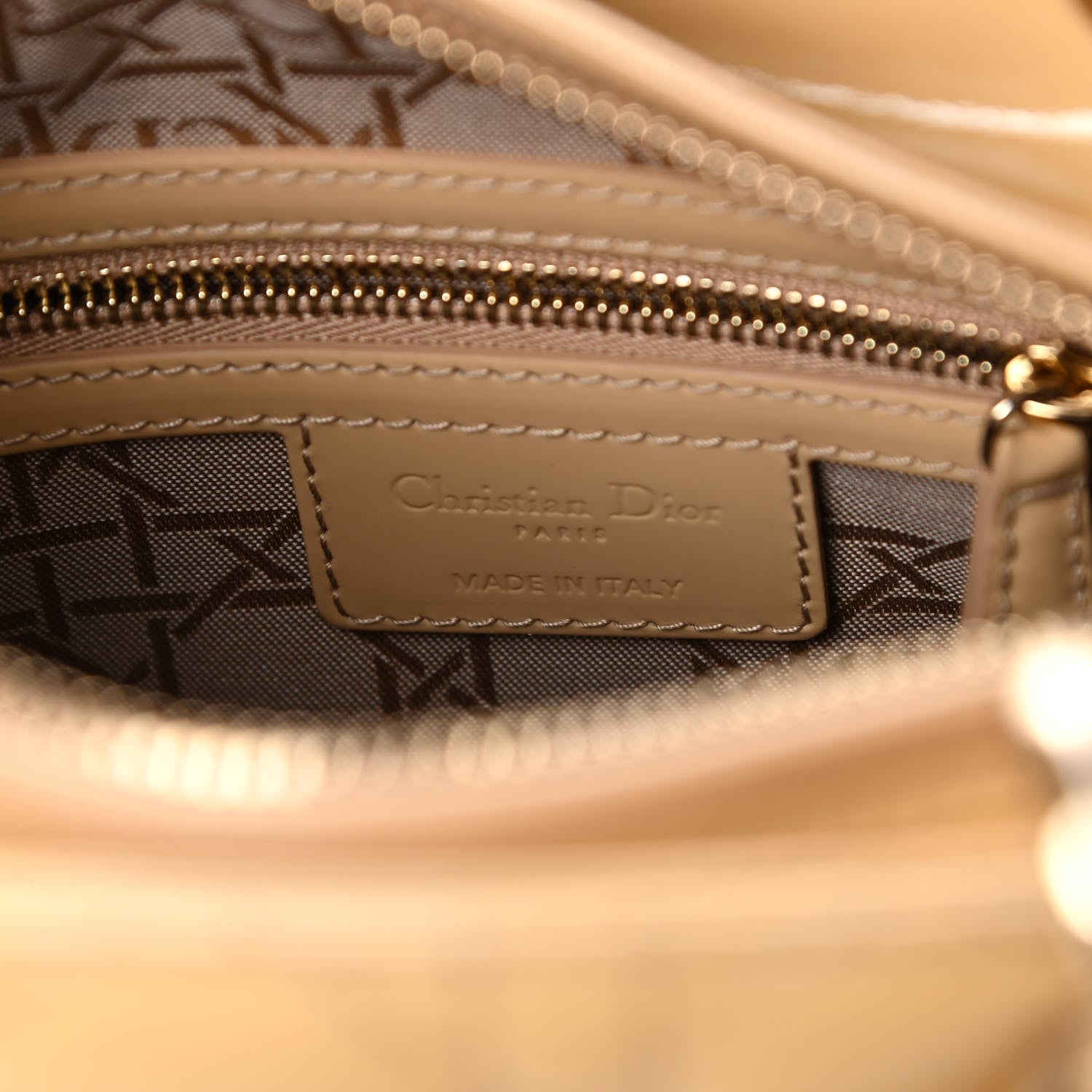 Christian Dior Patent Cannage Medium Lady Dior Beige 6 of 8