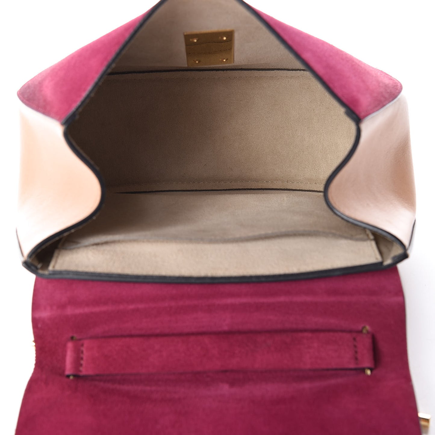 Suede Smooth Calfskin Drew Shoulder Bag Misty Beige