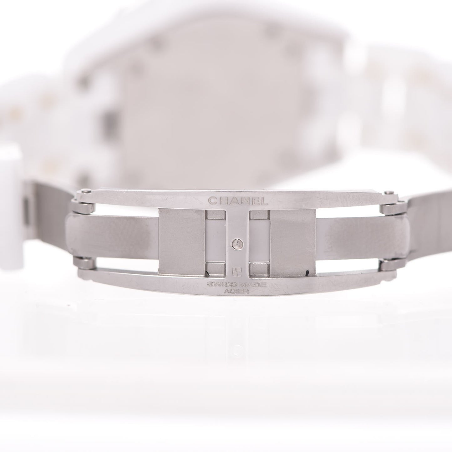 Stainless Steel Ceramic Diamond 33mm J12 Quartz Watch White