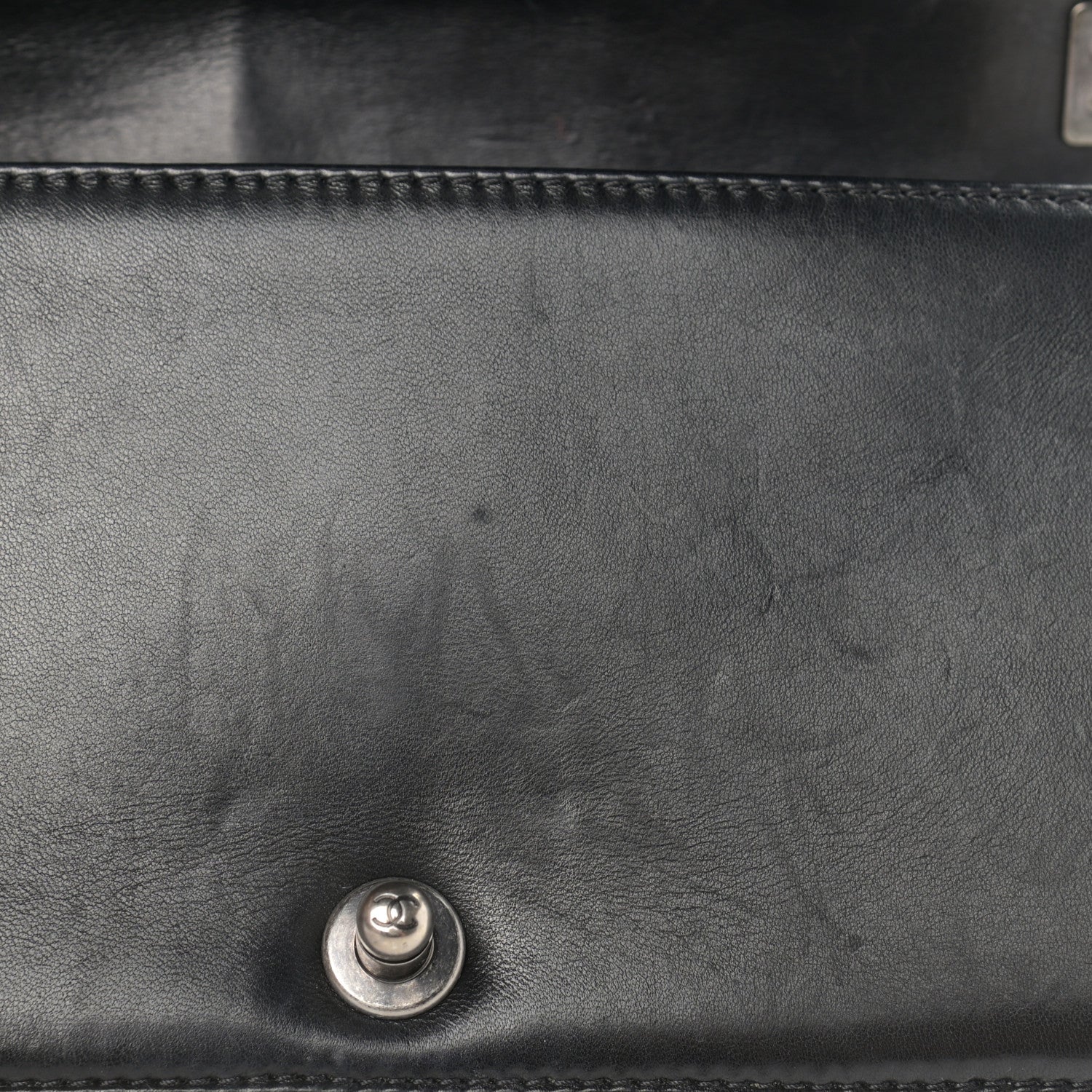 Chanel Lambskin Quilted Medium Boy Flap Black Beige 11 of 11