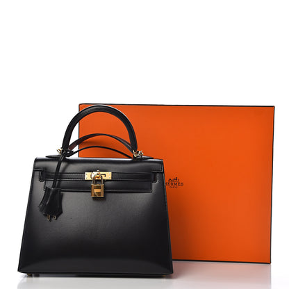 Hermes Box Kelly Sellier 25 Black 38 of 38