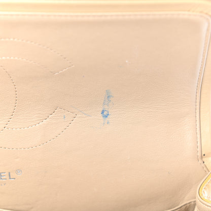 Chanel Patent Quilted Jumbo Double Flap Yellow 9 of 14