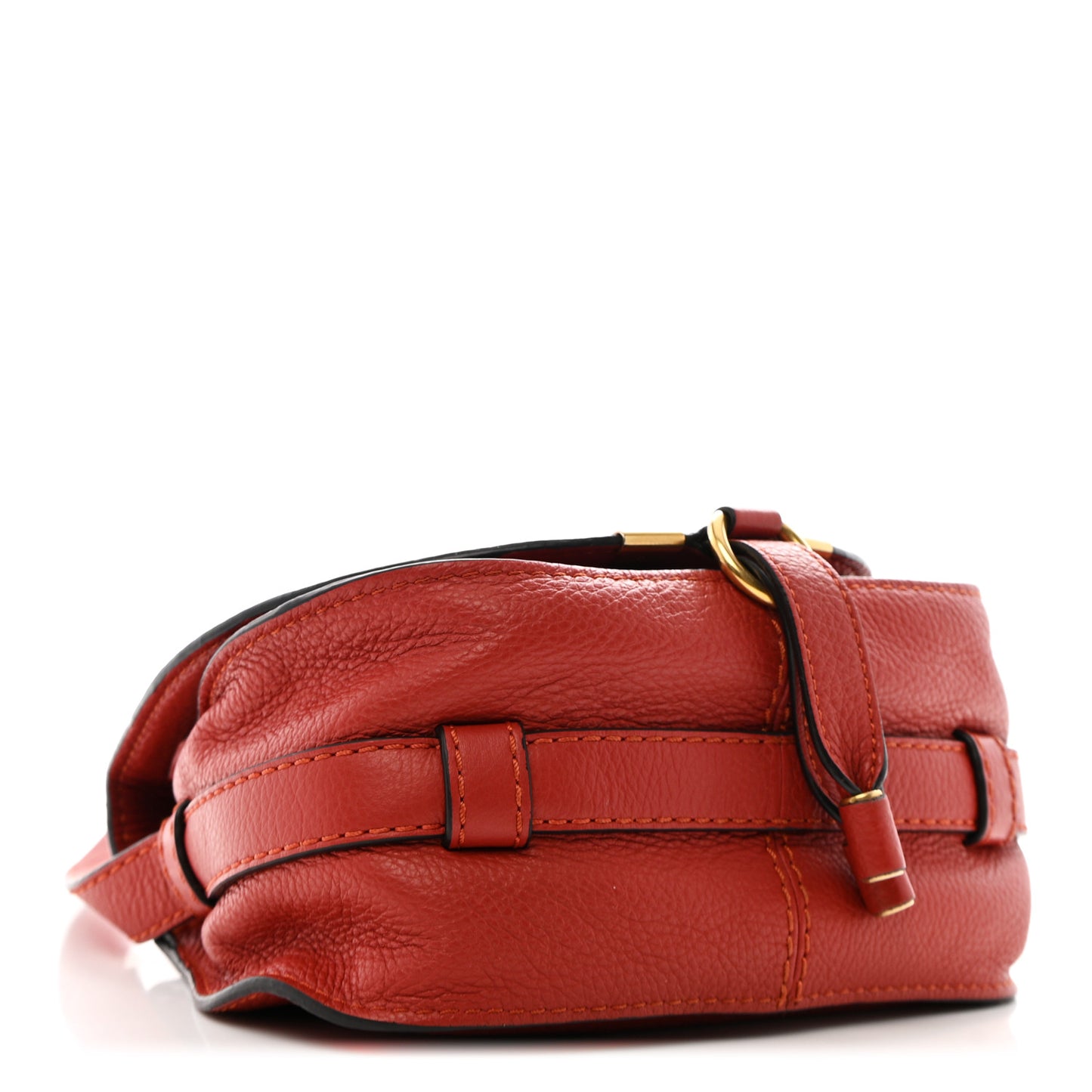 Calfskin Mini Marcie Round Crossbody Bag Red