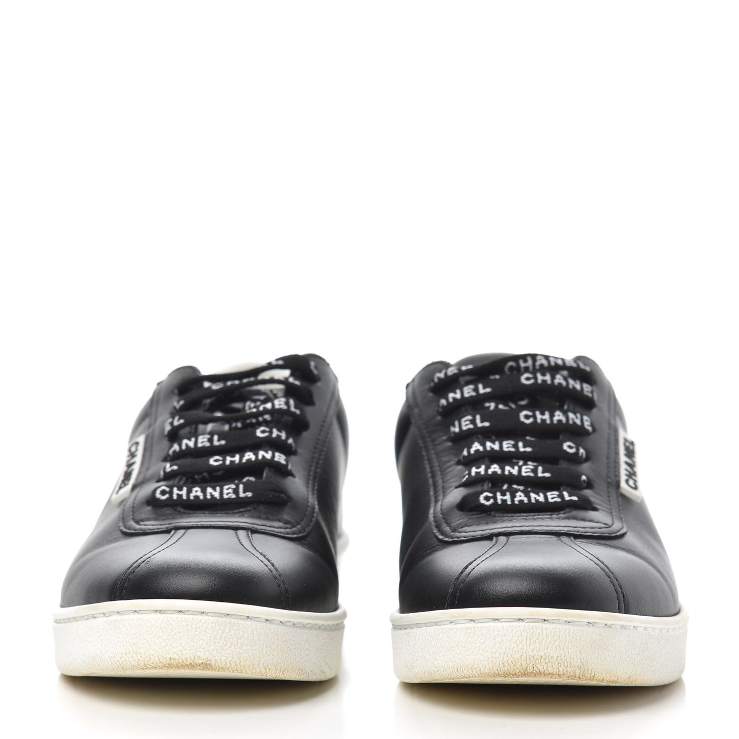 Calfskin CC Womens Sneakers 35 Black