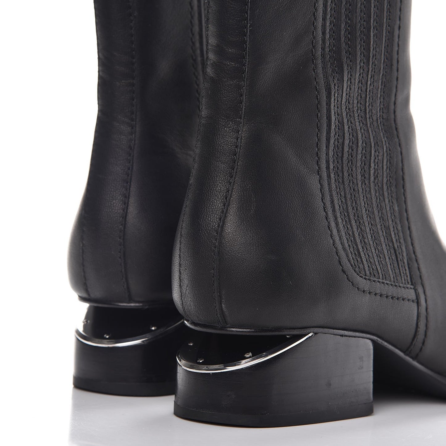 Calfskin Anouk Mid Calf Boots 37 Black