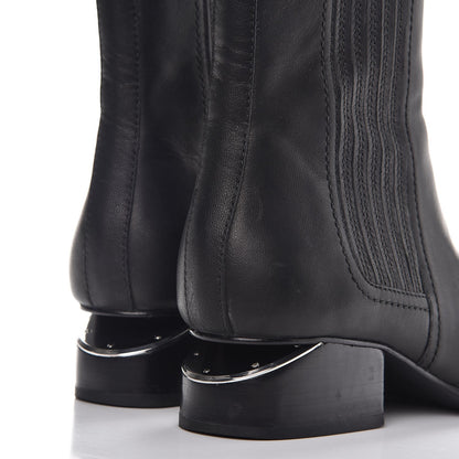 Alexander Wang Calfskin Anouk Mid Calf Boots 37 Black 11 of 13