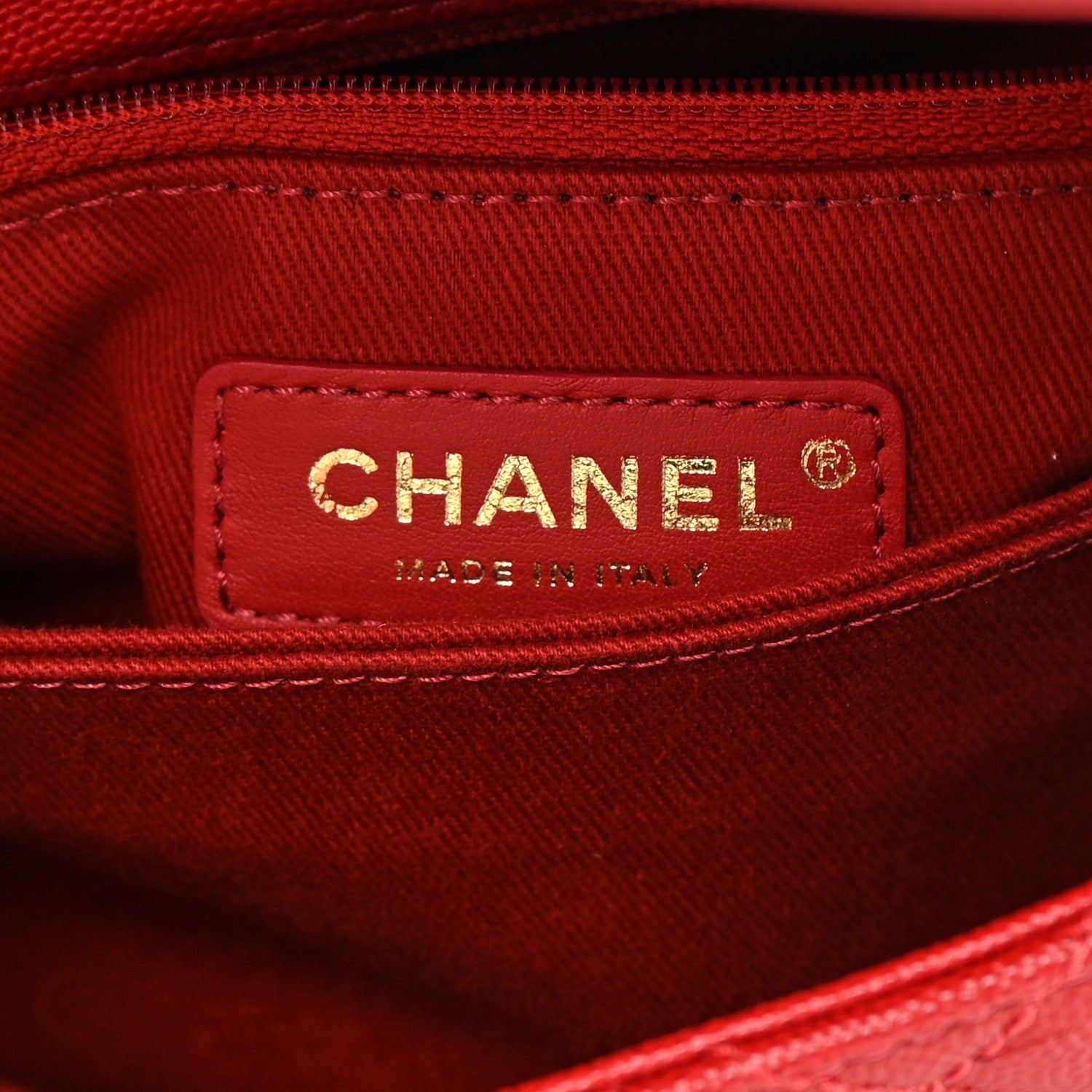 Chanel Caviar Quilted Mini Coco Handle Flap Red 6 of 12