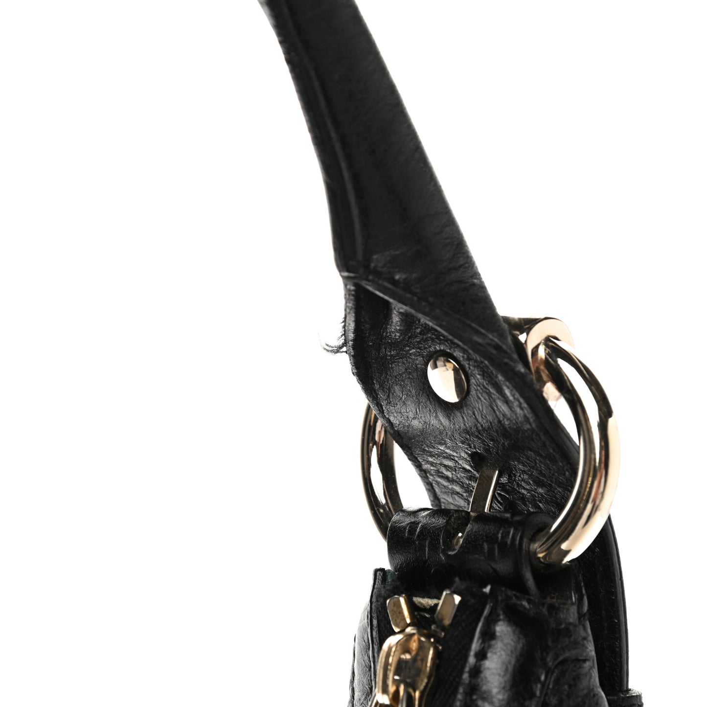 Pebbled Calfskin Guccissima Trim Medium Signoria Hobo Black