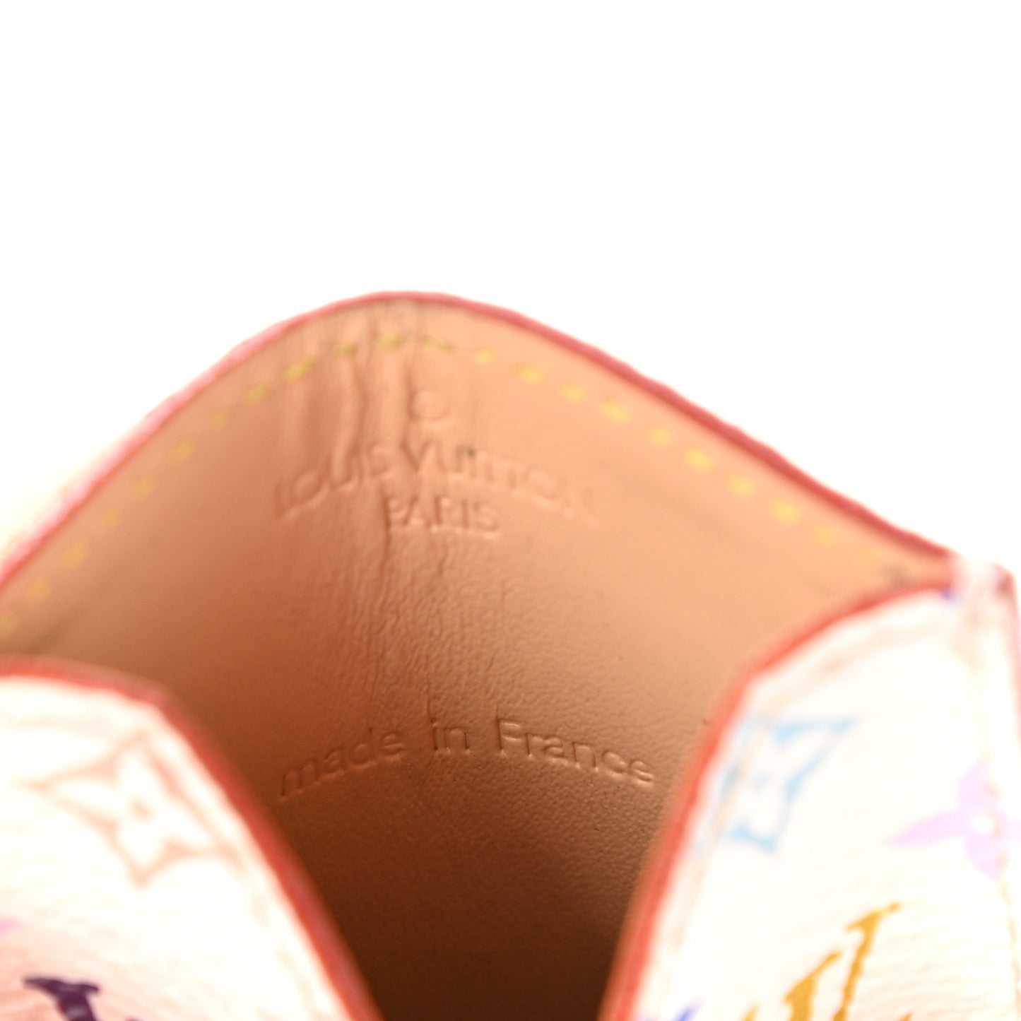 Monogram Multicolor Mirror and Case Pouch White