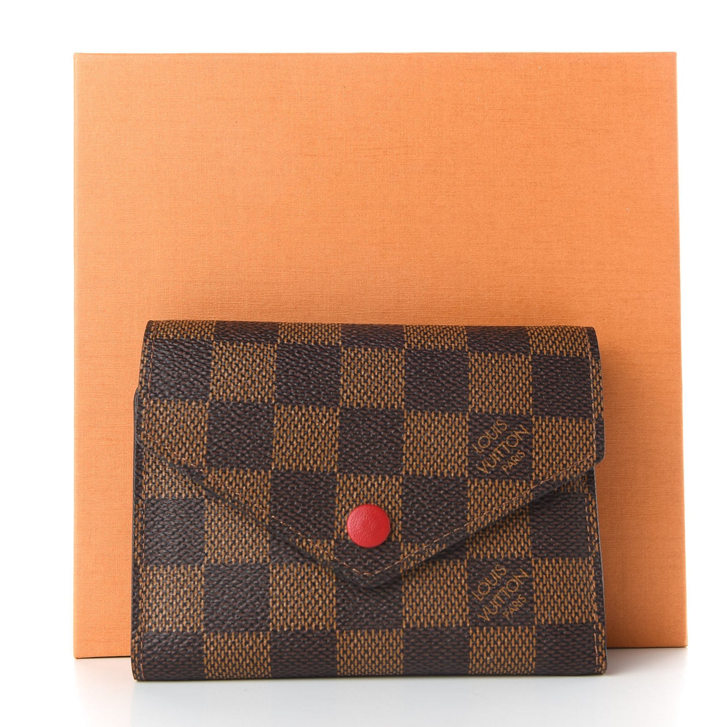 Damier Ebene Victorine Wallet Red