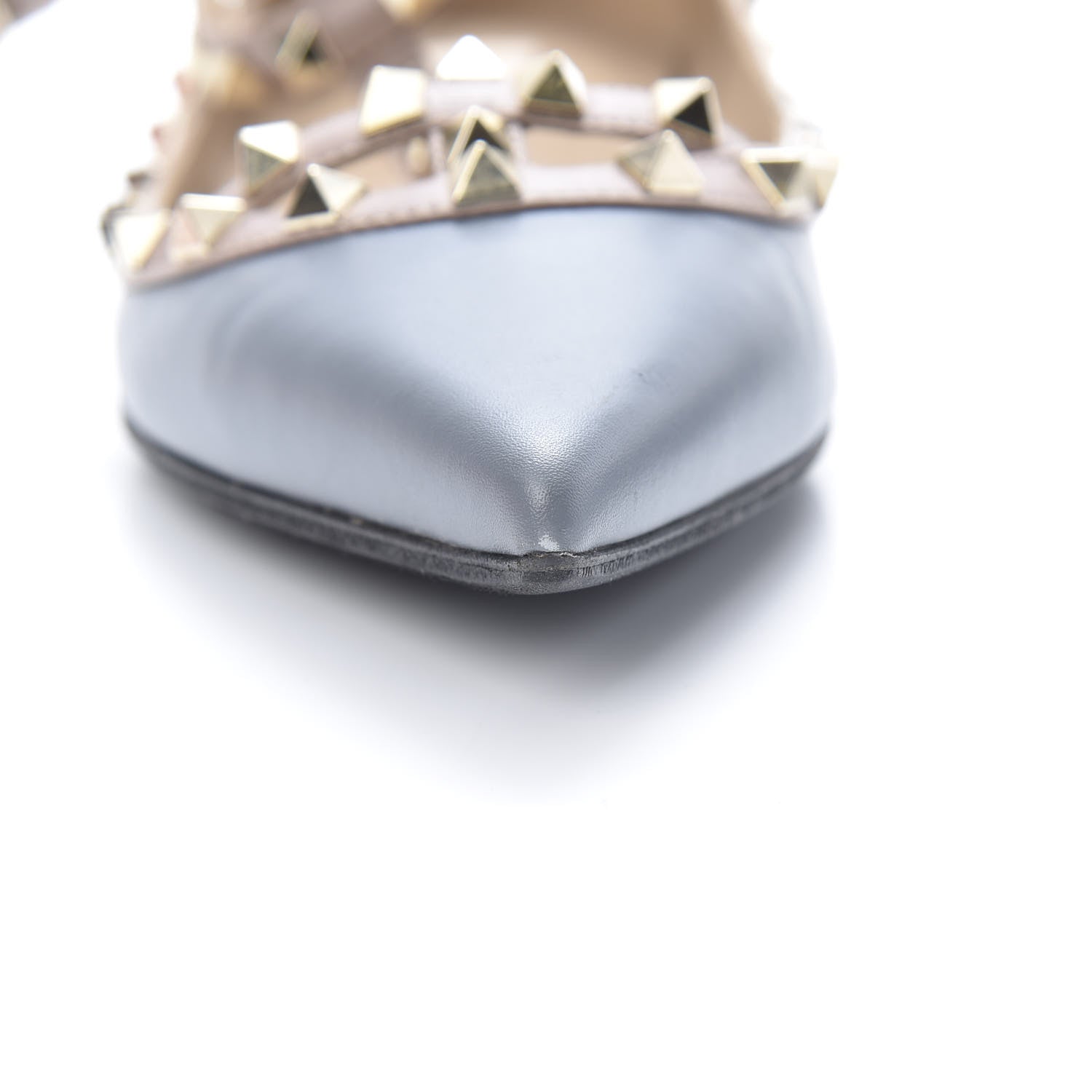 Valentino Garavani Nappa Rockstud Cage Ballerina Flats 41 Stone Poudre 12 of 13