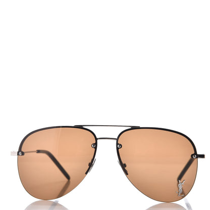 Saint Laurent Aviator Classic 11 Sunglasses Brown 2 of 7