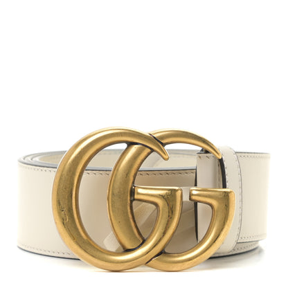 Gucci Calfskin Double G 40mm Belt 95 38 Mystic White 1 of 6