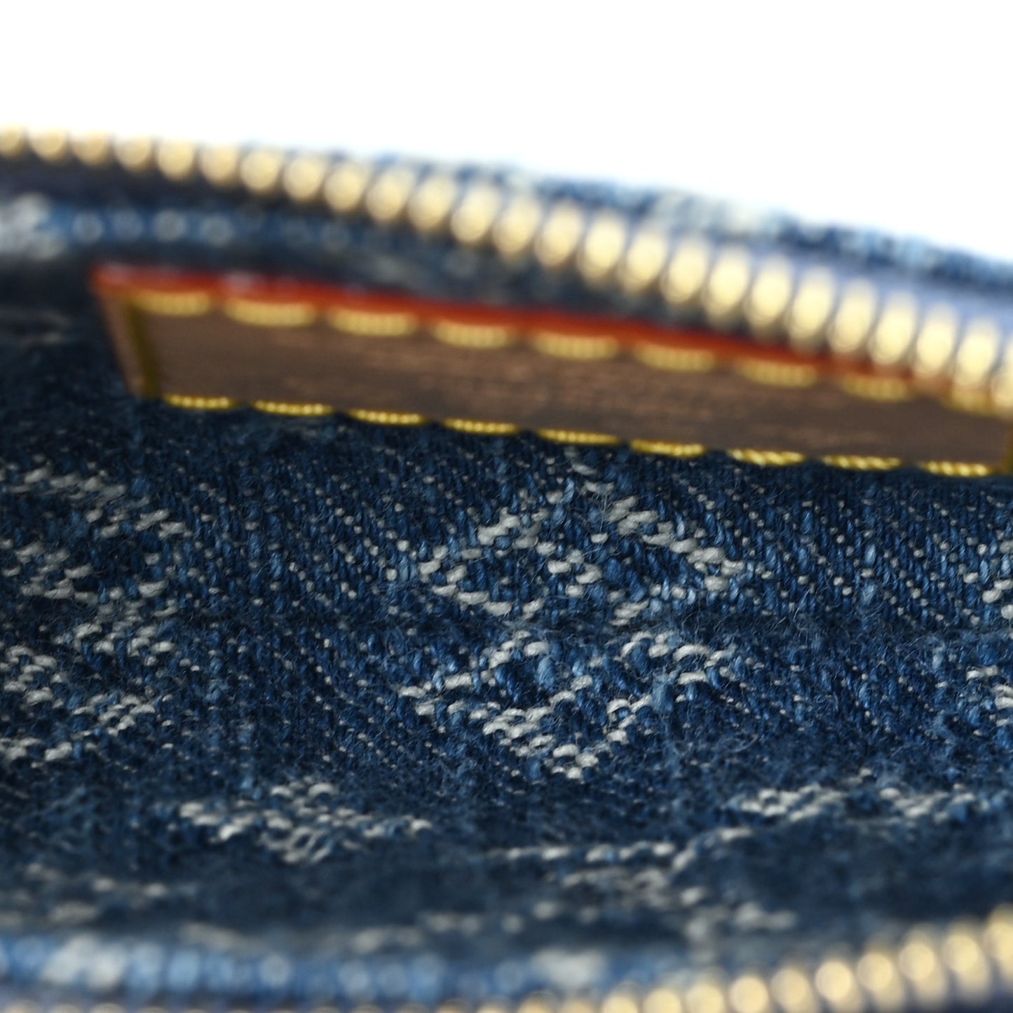 LV X TM Monogram Denim Cerises Key Pouch Blue