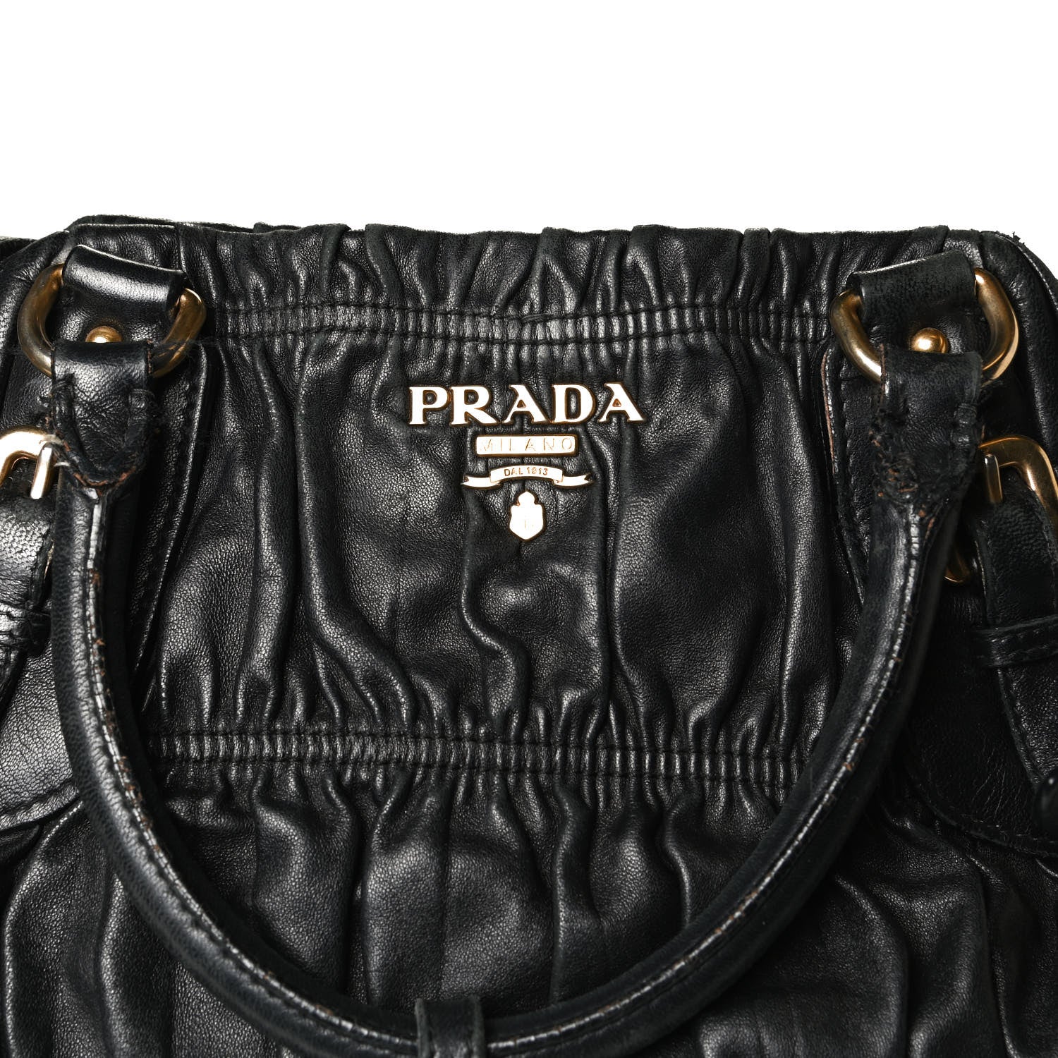 Prada Nappa Gaufre Tote Black 7 of 15