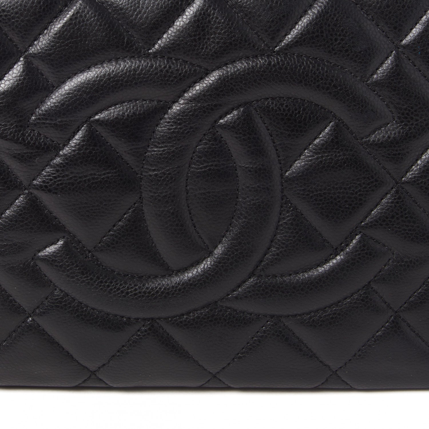 Chanel Caviar Quilted CC Timeless Soft Tote Black 7 of 9