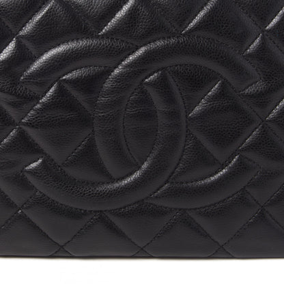 Chanel Caviar Quilted CC Timeless Soft Tote Black 7 of 9