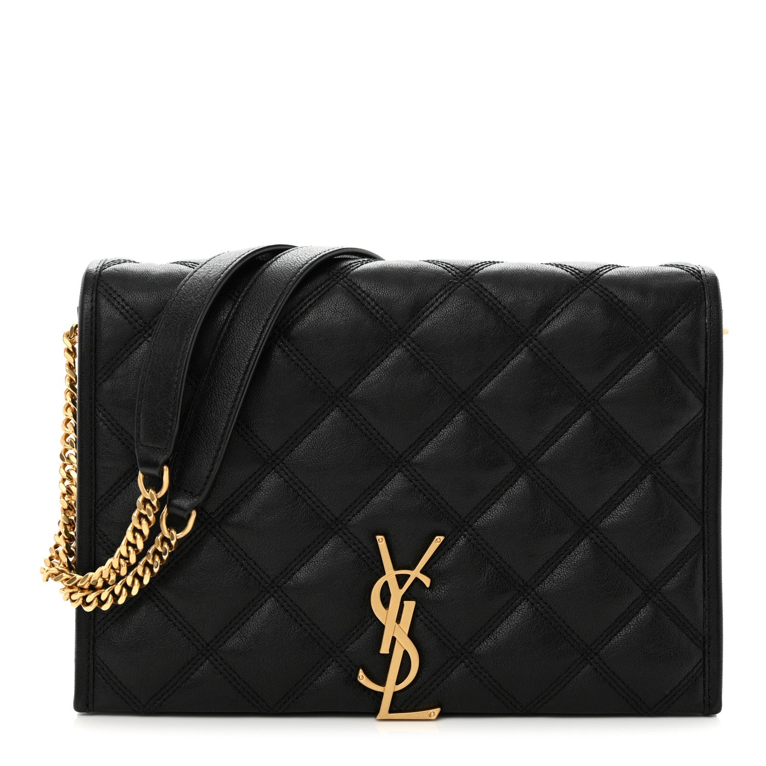 Saint Laurent Lambskin Quilted Mini Becky Chain Bag Black 1 of 13
