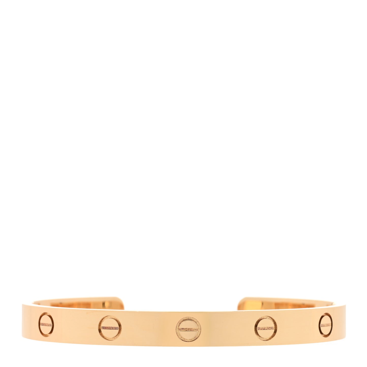 18K Yellow Gold LOVE Cuff Bracelet 17