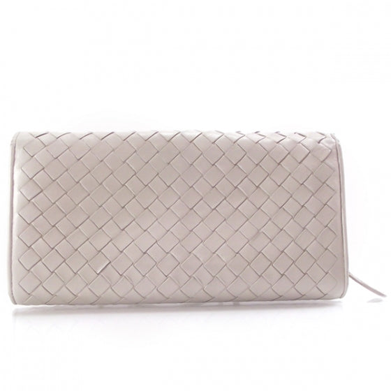 Bottega Veneta Leather Woven Flap Wallet 2 of 9