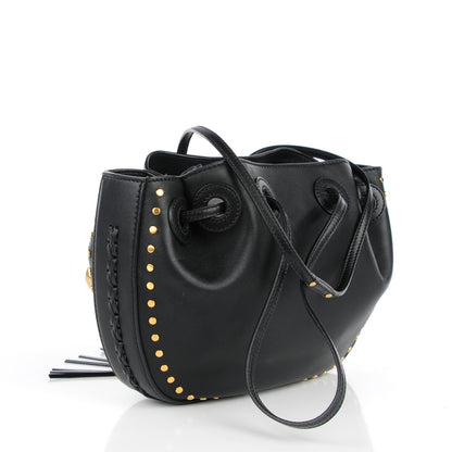 Chloe Lambskin Studded Small Inez Drawstring Bag Black 3 of 8