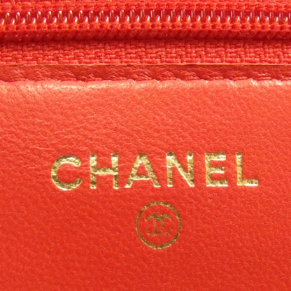 Chanel Lambskin Reissue Wallet On Chain Red 7 of 10