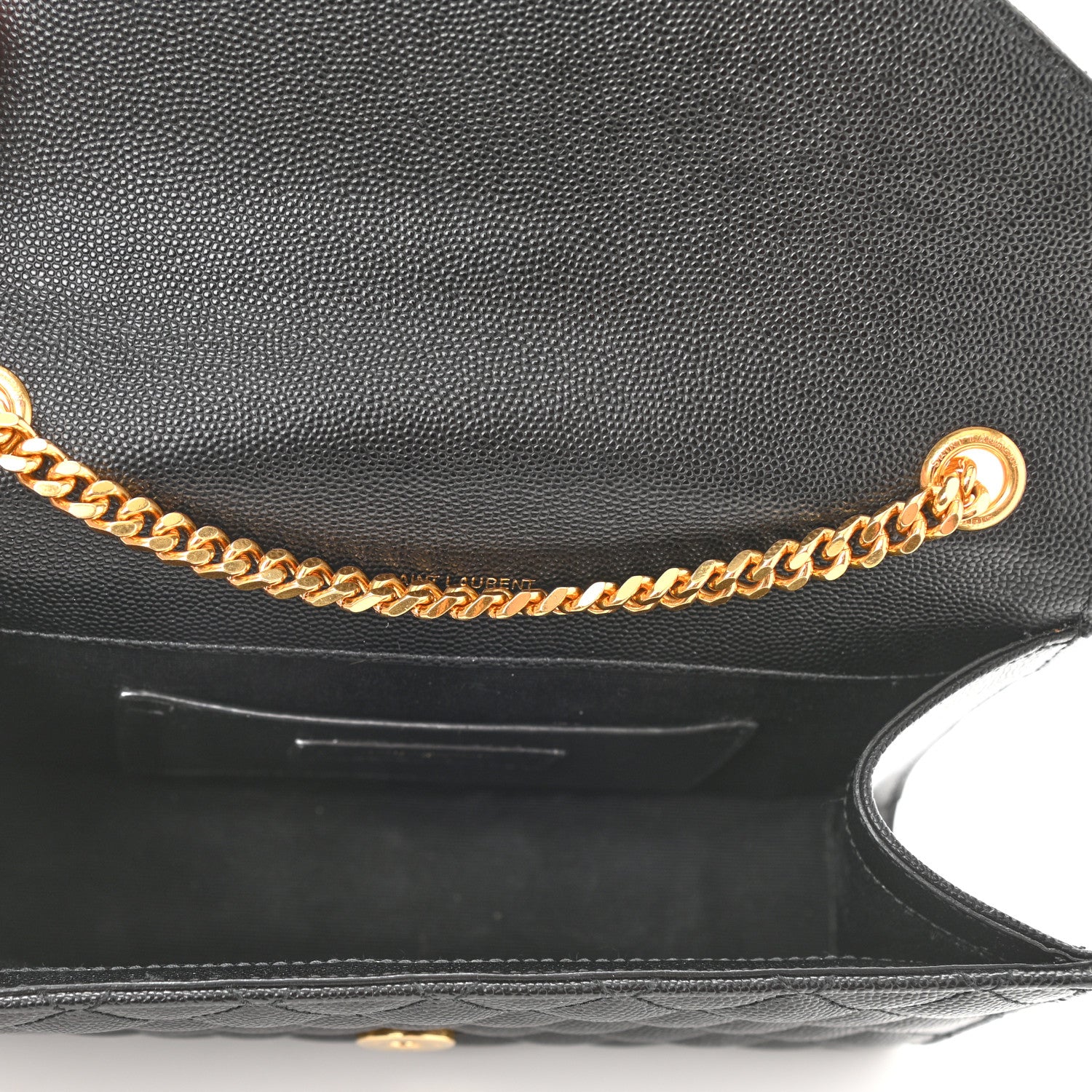 Saint Laurent Grain De Poudre Textured Mixed Matelasse Triquilt Small Monogram Satchel Black 5 of 8