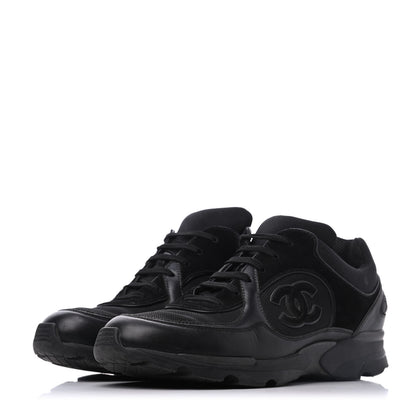Chanel Toile Suede Calfskin CC Sneakers 39 Black 3 of 23