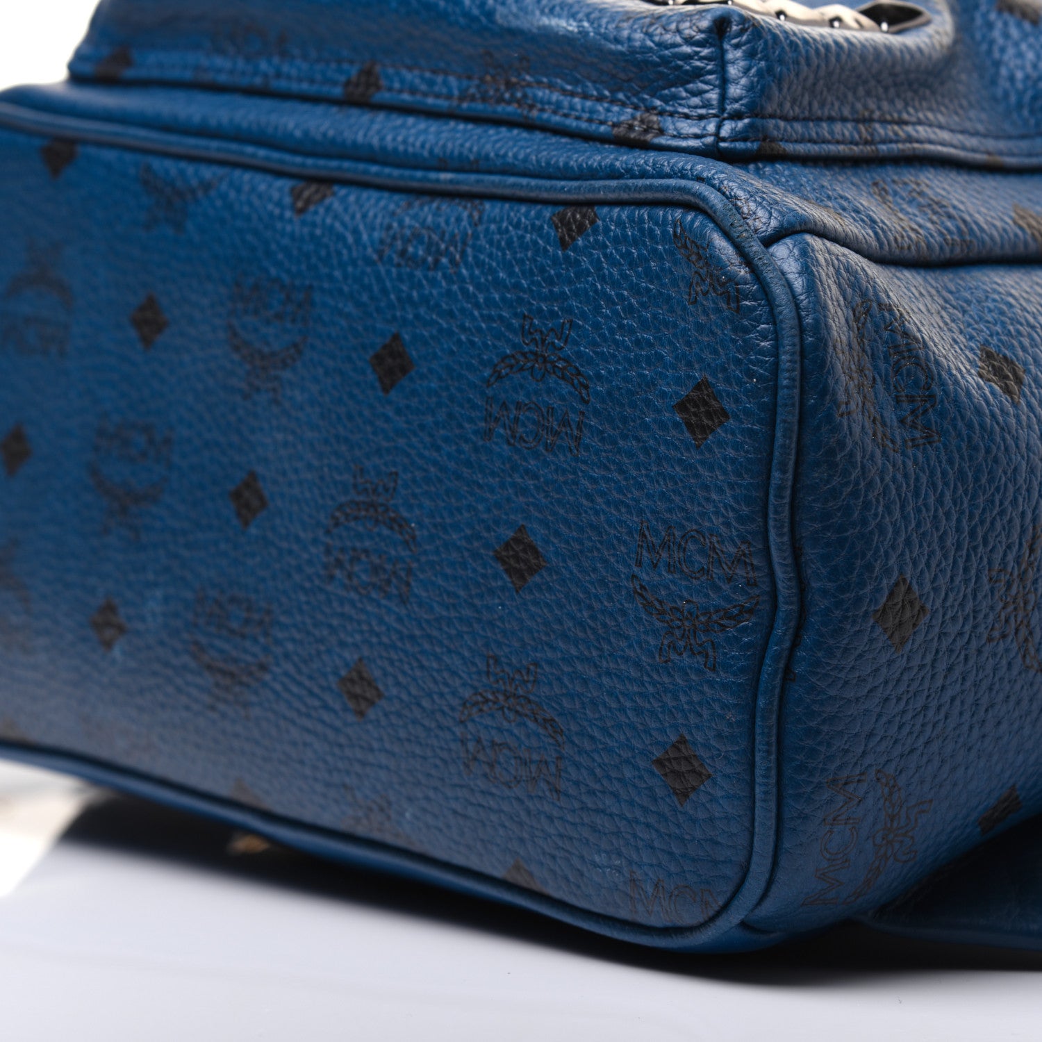 MCM Visetos Studded Small Stark M Backpack Blue 6 of 31