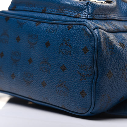 MCM Visetos Studded Small Stark M Backpack Blue 6 of 31