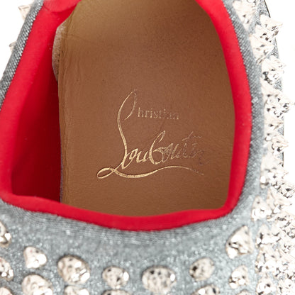 Christian Louboutin Neo Lame Spike Sock Donna Flat Sneakers 36 Snow Silver 7 of 9