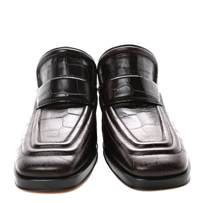 Bottega Veneta Calfskin Alligator Embossed Mules 37 Fondant 3 of 9