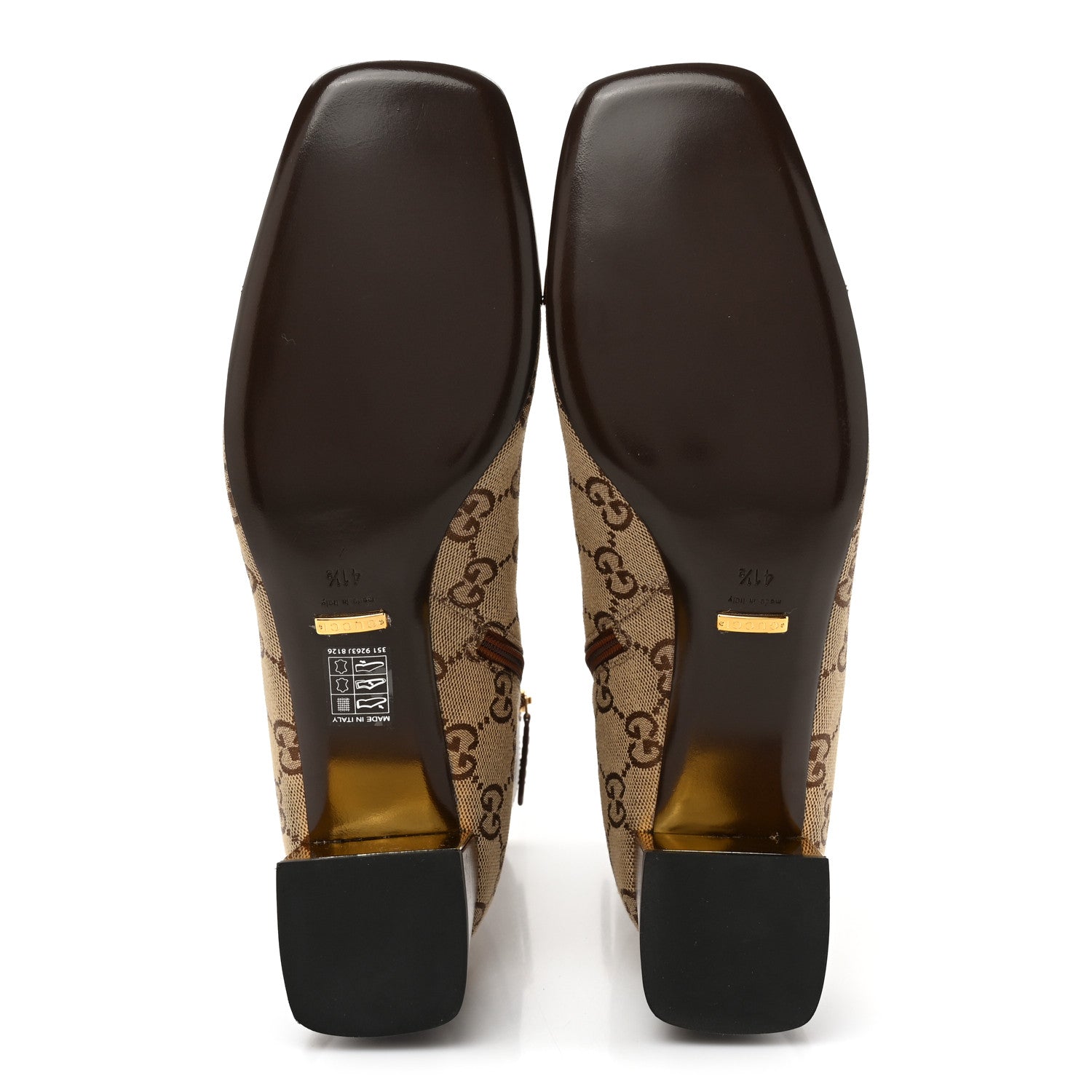 Gucci Monogram Cordovan Lux GG Ankle Boots 41.5 Beige Cuir 5 of 9