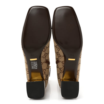 Gucci Monogram Cordovan Lux GG Ankle Boots 41.5 Beige Cuir 5 of 9