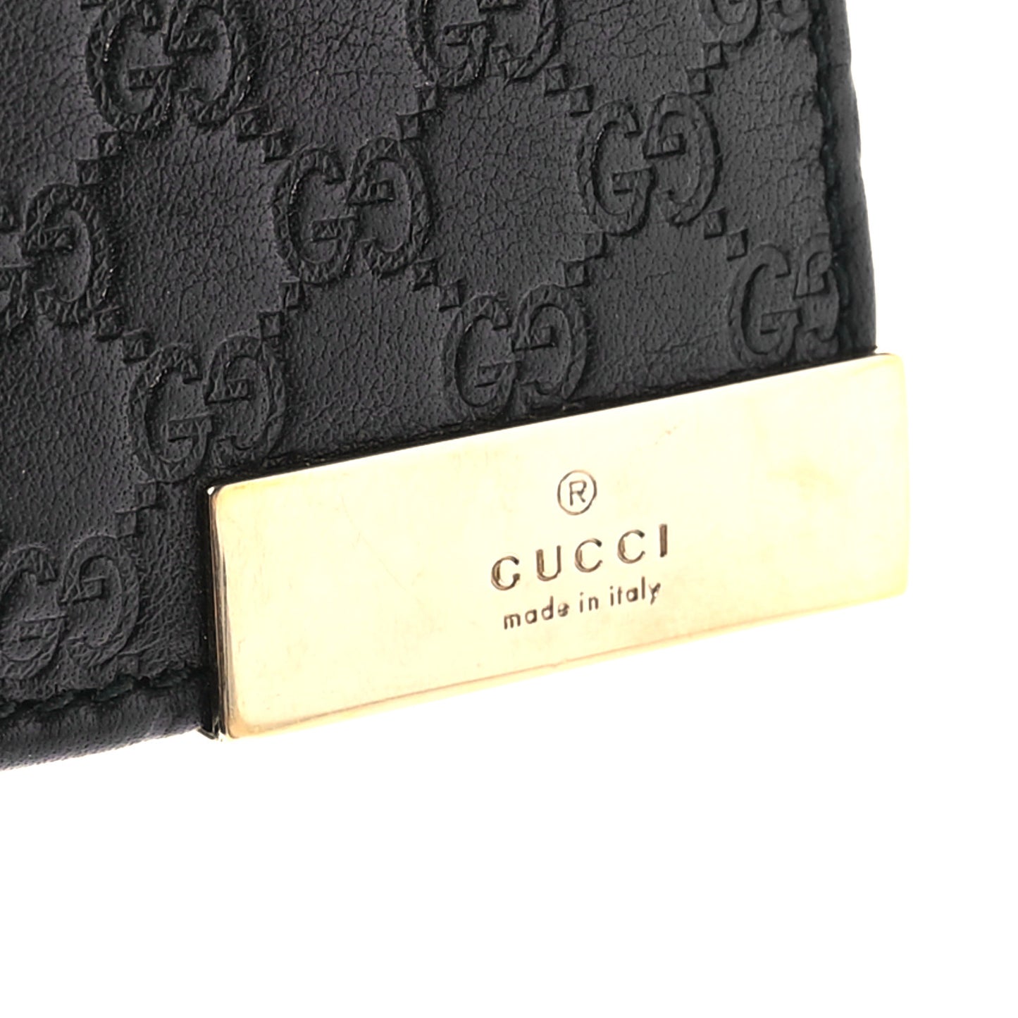 Soft Microguccissma Dice Continental Flap Wallet Black