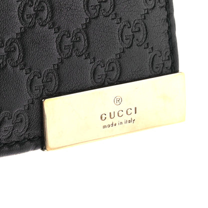 Gucci Soft Microguccissma Dice Continental Flap Wallet Black 7 of 7