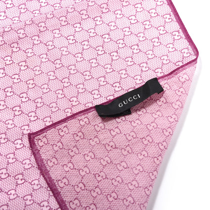 Gucci Cotton Monogram Pocket Square Pink 2 of 2