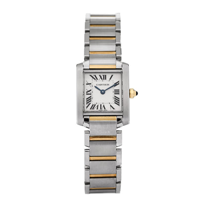 Cartier Stainless Steel 18K Yellow Gold 20mm Tank Francaise Quartz Watch 1 of 5