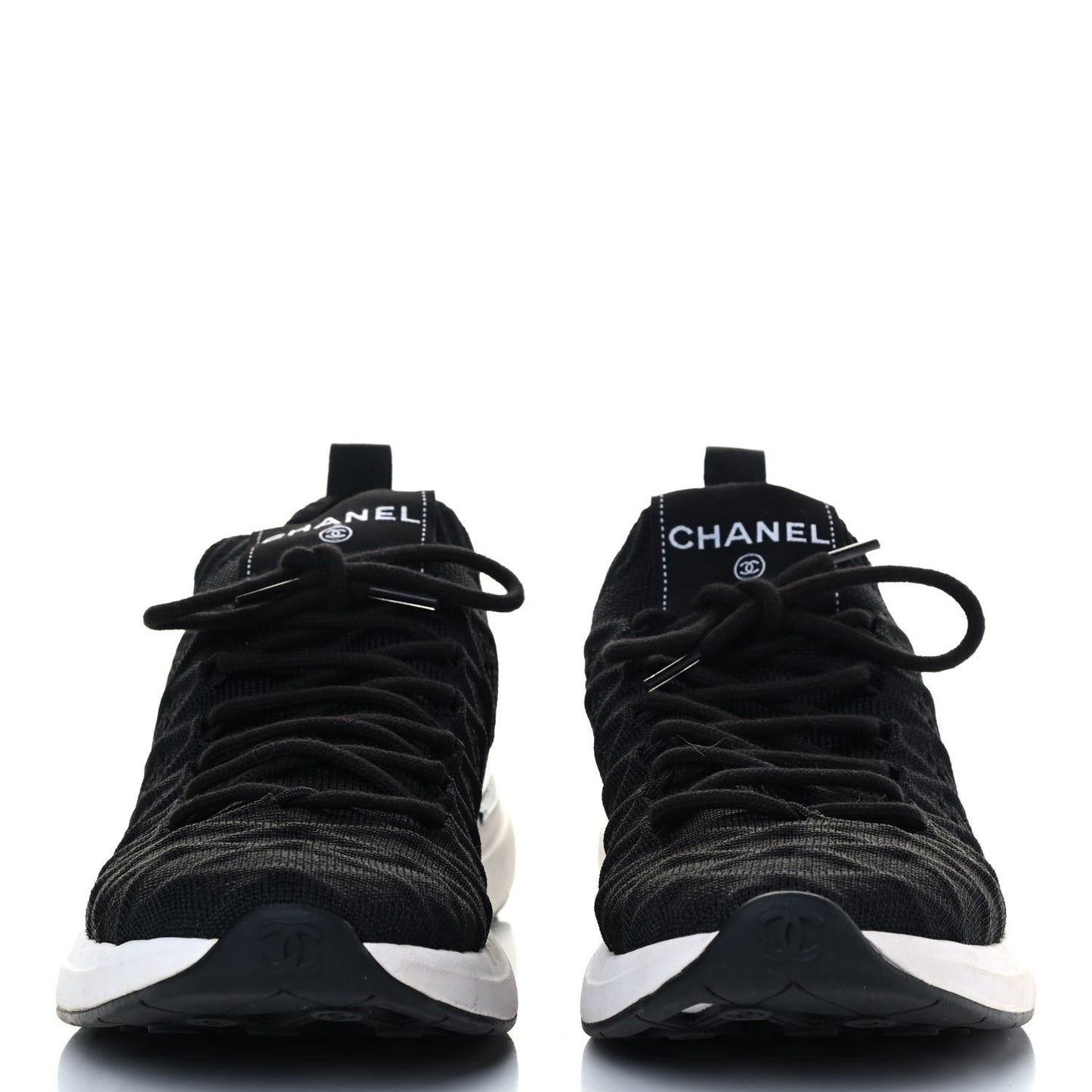Fabric Logo Sneakers 38 Black