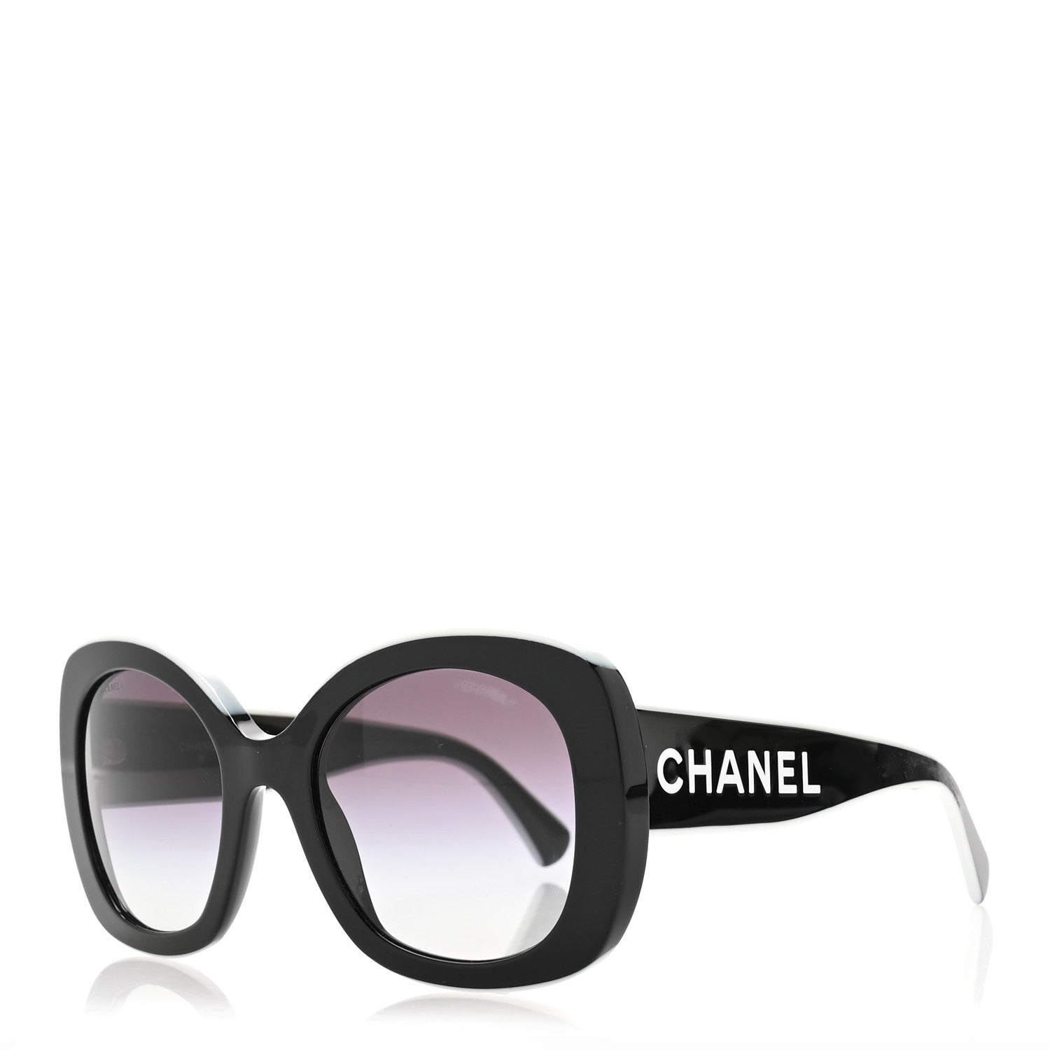 Chanel Acetate Sunglasses 71414 Black White 1 of 8